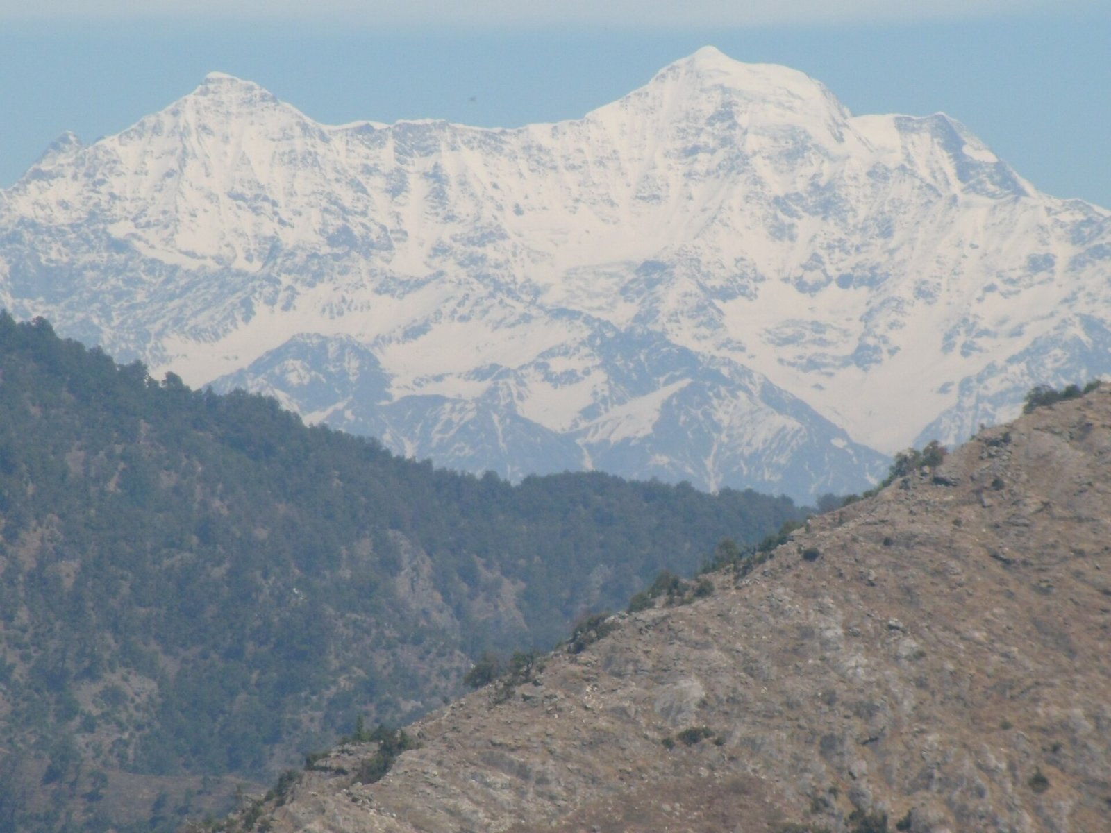 Snow peaks seen from Camel Back Road, Mussoorie